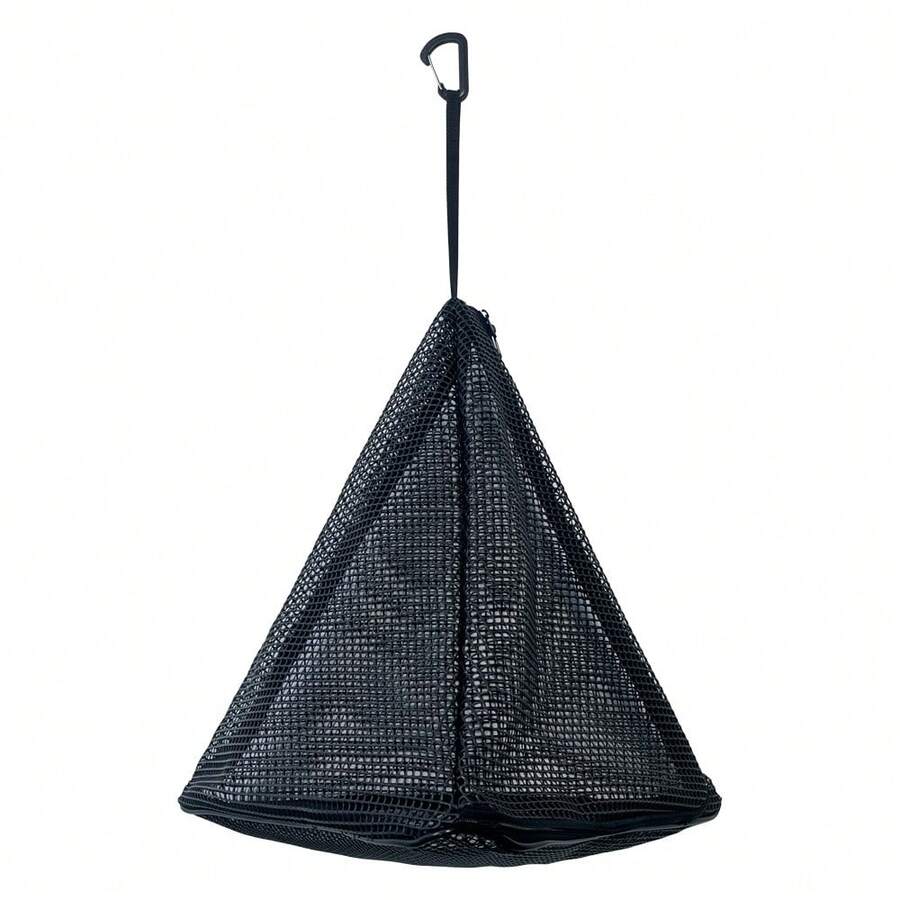 Hanging Storage Net For Camping - Breathable Mesh Drying Bag - Organizer For Utensils Or Clothes - 黑色 - 查看 1