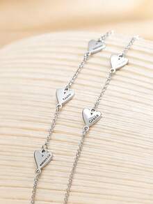 1PC [Customized] Personalized Love Name Bracelet, Stainless Steel Bracelet, Customizable 1-3 Names, Women's Bracelet, Jewelry Women, Family Bracelet, Customized Gift, Suitable For Gifting And Daily Wear, Valentine's Day, Eid Al-Fitr, Mother's Day, Back-To-School Season Gifts, Personalized Bracelet - Multicolor 2 - View 11