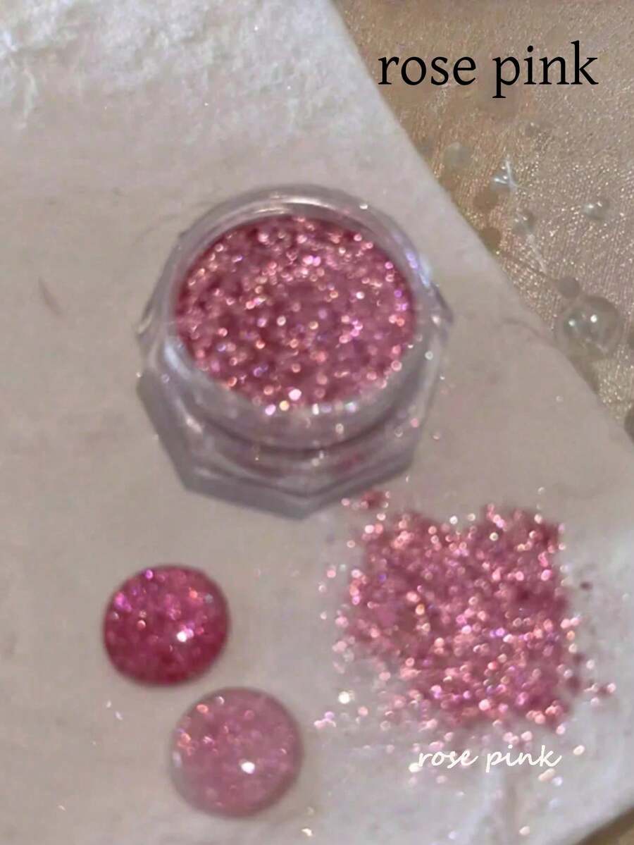 Polvo de arte de uñas con cristales de sal marina, polvo de brillo ultrarrefinado para escarchar uñas, manualidades para uñas, diseño de copos de nieve - Multicolor - Ver 1