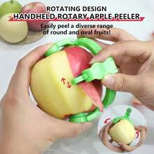 Apple Peeler Corer Slicer, 386 Inch Orbital Pear Peeler, Manual Apple Cutter Tool In 8 Slices For Potato Peach Vegetables And Fruits - 白色 - 查看 3