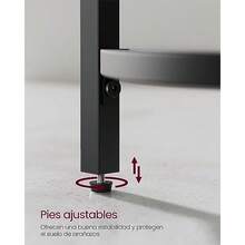 VASAGLE Estantería Esquinera de 5 Niveles Librería Estantería para Baño Soporte para Plantas Vidrio Templado Moderno para Salón Cocina Negro MLGT810B61 - Negro Clásico - Ver 7