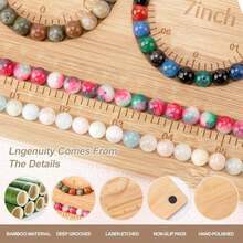 HSZCTUY Bead Board For Jewelry Making, Bamboo Beading Board For Bracelet Making, Beads Maker, Bracelet Making Kit, Bead Tray, Bracelet Sizer, Jewelry Making Supplies - trắng - Xem 2