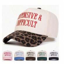 1pc Women's "Expensive & Difficult" Embroidered Letter Trucker Hat, Casual Baseball Cap, Suitable For Spring, Autumn, Street, Travel, Beach Vacation - màu xanh lá - Xem 4