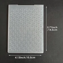Bìa đựng tài liệu bằng nhựa dập nổi 2D, thích hợp để trang trí thiệp giấy DIY, sổ lưu niệm, trứng Phục Sinh, tường gạch hình trái tim, nốt nhạc, trang trí lễ hội. - trắng - Xem 16