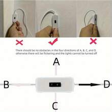 1 dải đèn LED COB, cảm biến chuyển động, điện áp thấp, tuổi thọ cao, thích hợp cho nhà ở, nhà bếp, tủ quần áo, tủ đựng đồ, đèn nền TV, phòng ngủ, chiếu sáng nhà bếp, ánh sáng xung quanh, thiết kế nhỏ gọn, chiếu sáng bền bỉ, thích hợp cho Giáng sinh, Halloween và các lễ hội khác. - Nhiều màu - Xem 4