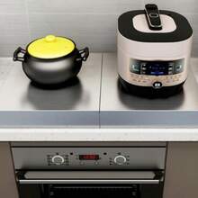 YARNOW Stainless Steel Gas Stove Top Cover Multifunctional Kitchen Rack Induction Cooker Bracket Microwave Storage Shelf Depth Height Thickness Silver - 4535CM - View 3