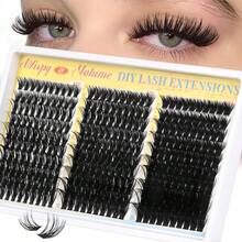 Fluffy Volume Lash Clusters: 300Pcs DIY Individual Eyelashes, 10-18mm D Curl Wispy Extensions (Feather Weave) - Dệt lông vũ - Xem 9