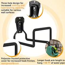 Metal Garden Hose Holder - Heavy Duty Hose Hanger Wall Mounted Water Hose Holder - Default - View 8