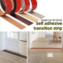 1m Self-Adhesive Floor Transition Strip, Wood Grain Texture Design, PVC Threshold Trim, Peel And Stick Installation, Suitable For Carpet, Tile And Vinyl Floor Gaps - Multicolor - View 13