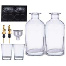 Set Of 350ml Glass Dispensers - For Olive Oil, Vinegar In Cooking Or As A Mouthwash