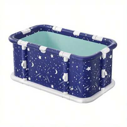 Foldable Freestanding Bathtub For Adults, Standing Soaking Bath Tub, Easy To Install, Bathtub Bathroom Spa, Thickening With Thermal Foam To Keep Temperature, Foldable Portable SPA Bathtub For Hot Bath Ice Bath