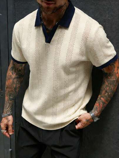 男士休闲针织毛衣，复古风格套头衫，百搭实用，适合通勤、街头时尚、户外活动、跑步、度假以及春秋季穿着。