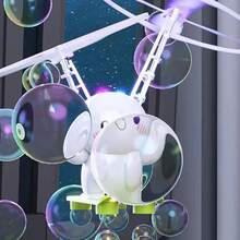 Cute Bunny Airplane Bubble Machine - Automatic Induction Bubble Machine, Indoor/Outdoor Toy For Children, Perfect For Gardens And Parties, Rechargeable, Suitable For Children Aged 3 And Over.