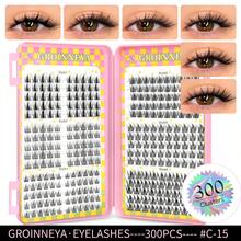 240-300 Pcs Fairy Lashes Volume Mixed Tray Lashes Cluster Kit Fox Eye Eyelashes Natural Look Cluster Lashes Individual Eyelashes Clusters C Curl Wispy Segmented False Eyelashes Large Capacity Eyelash Book Including 6 Styles Free To Match Eyelash Extension - Black - View 18