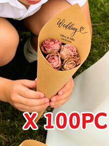 Customizable Text Petal Paper Cones, Suitable For Wedding Favors, Bridal Showers, Birthday Confetti, Christmas, And Halloween Party Decorations. - Multicolor - View 19