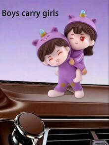 一对可爱的紫色情侣车载摆件。非常适合装饰汽车仪表盘，为车内增添一丝创意。 - 情侶公仔 - 查看 6