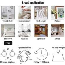 Adhesive Corner Shower Caddy Hook,Multipurpose Iron Shelf Holder;Bathroom Basket Support;Wall Sticker,Kitchen Storage Rack Hanger,No Drilling/Strong Bearing Capacity/Transparent(8pcs+4pcs) - / - View 5