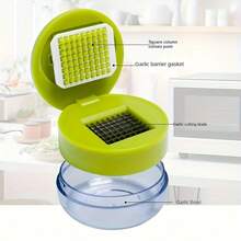 1pc Heavy Duty Garlic Press & Mincer - Manual Garlic Crusher & Mincer With Easy-Clean Mincing Plate, Compact Handheld Design, Plastic & Garlic Clove Crusher (No Garlic) - Dishwasher - Green - View 8