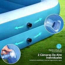 CYPNPiscina Inflable para Niños y Adultos Piscina hinchable de jardín Inflable Piscina Familiar Gran piscina de bolas para divertirse en familia Bomba inflable gratis.260*170*50CM 260CMFashion - 213570889 - Ver 4