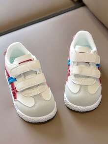 1 Pair Girls Fashionable Casual Outdoor Anti-Slip Sports Shoes, Soft Sole Versatile Tennis Shoes For Toddlers & Little Kids, Suitable For Autumn - Red - View 4