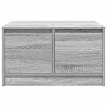 vidaXL Table basse avec tiroirs sonoma gris 70,5x70x40 cm - Gris - Voir 6