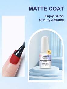 18ML No Wipe Matte Top Coat, Matte Effects Nail Polish,For Home Salon Nail Art DIY - Clear - View 4