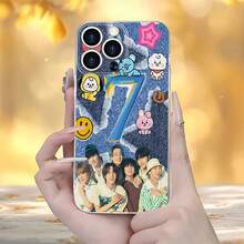 With BT21 Characters And The Number Seven. This Stylish Phone Case Is Compatible With  16, 15, 14 Pro Max, 13, 12, 11, XR, And XS Plus Models. Made Of TPU Silicone, It Offers Shock And Drop Protection And A Superior Feel. It's An Ideal Gift For Family, Friends, And Loved Ones, And A Perfect Choice For Christmas,Fundas,Funda,Phone Case  17, 17 Pro Case,Case  17 Pro,Fundas Para ,Funda De ,Quick Ship Items,Phone Case, Case,Phone Cases, 15 Case - 無色 - 查看 1