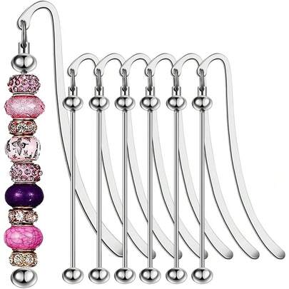 3/6/8/10/12/24pcs Beaded Bookmarks - DIY Bookmarks Metal Bookmarks, Exquisite Beaded Bookmark Hanging Cords, Suitable As Gifts For Book Lovers, Students, Teachers, Friends And Family
