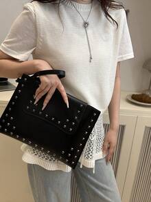 2026 Spring New Fashion Large Capacity Minimalist Style Versatile Women Handbag - Black - View 7