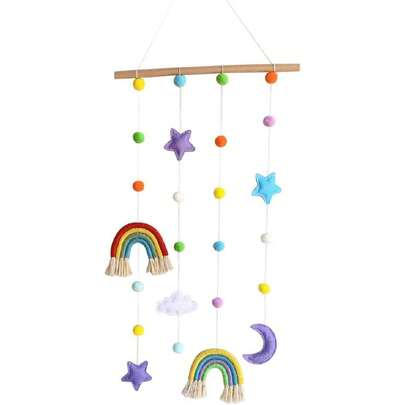 Esferas Arcoíris para Pared Infantil - Decoración de Habitación de Niñas con 6 Bolas de Madera - Ideal Dormitorio, Sala Juegos y Aula,39847866