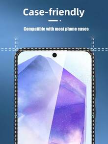 2pcs High Definition Screen Protector, Compatible With Samsung Galaxy A13/A14 5G/A23/A34/A54/A35/S23 FE/S24 FE/A16/A17/A07/A36/A56, Galaxy S21/S22/S23/S24 Ultra/S24FE/Galaxy S25 Ultra/S25, Anti-Scratch, Anti-Shock, Anti-Fingerprint, Smooth Rounded Edges - Clear - View 2
