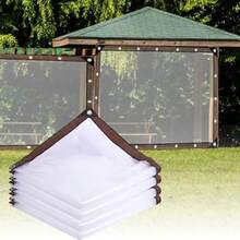 Lona Transparente Impermeable 2 x 3 m, Lona de Polietileno Transparente con Ojales, Lonas de Plstico Resistente al Agua con Borde Reforzado y Cuerda para Pergolas para Jardin Exterior - 2 x 3 metros - Ver 2