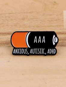 1枚焦虑症、自闭症、多动症珐琅胸针徽章，可作背包配饰、珠宝礼品胸针、翻领徽章 - 彩色 - 查看 5