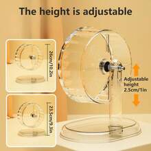 1 Set Hamster Gerbil Toy, DIY Acrylic Silent Running Wheel With Transparent Stand, Requires Assembly