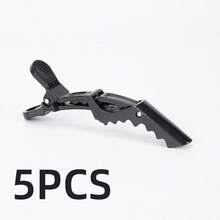 5个专业鳄鱼夹，适用于拉直、修剪和染色头发，适合沙龙、家庭使用和DIY美发造型。防滑发夹配件，适合作为女性/女孩的节日礼物和美发造型工具。 - 彩色 - 查看 8