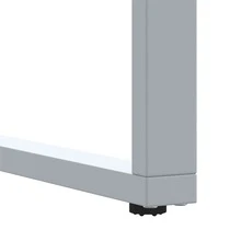 vidaXL Mesa de jardim para refeições cinza 140 x 80 x 75 cm - Cinza - Ver 9