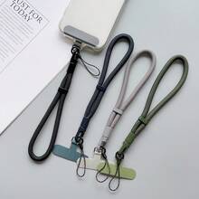 Sangle de poignet ajustable avec boucle, sangle de poignet minimaliste de couleur unie, cordon diagonal anti-perte unisexe, bracelet de poignet court et durable compatible avec Android et la plupart des smartphones, cadeau pour mère, famille, amis, enfants, anniversaire, chaîne de téléphone pour les fêtes - Multicolore - Voir 4