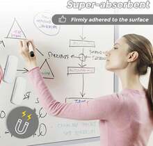 Ddaowanx Whiteboard Eraser - Magnetic Dry Erase, Glass Board Eraser, School And Office Supplies, Pack Of 2 (Purple) - ColorK - 查看 4
