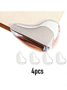 4个装柔软硅胶护角，桌面边缘缓冲垫，家具边角保护器，桌子、床边安全垫 - 透明的 - 查看 11