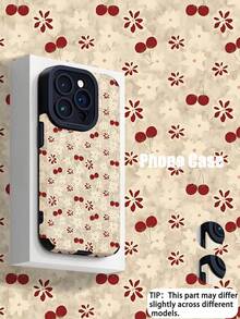 1 chiếc ốp lưng điện thoại giả da mềm mại, họa tiết sọc dọc hình quả anh đào, thời trang, cá nhân hóa, thích hợp làm quà tặng sinh nhật, quà tặng ngày lễ cho bạn bè, gia đình, người yêu. Phù hợp với các dòng điện thoại 17/17 Air/17 Pro/17 Pro Max, 16/16 Plus/16 Pro/16 Pro Max, 15/15 Plus/15 Pro. - Nhiều màu - Xem 1