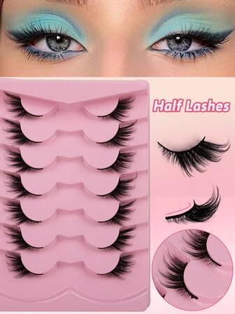 7对动漫猫眼假睫毛，3D卷翘卡通假睫毛，动漫假睫毛，自然浓密纤长，尖尾设计放大双眼，另有东南亚短款，适合睫毛稀疏的女性。