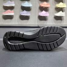 Skechers 女士套脚式缓震休闲步行运动鞋 - 黑色 - 查看 5