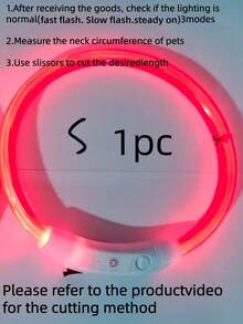 1件 LED充電式發光PVC寵物項圈，3種照明模式，夜間可見，確保寵物活動，適用於小型到大型犬貓，節日氛圍項圈，可調節長度，本產品非通用款，購買前請確認尺寸，請根據寵物實際重量調整適用範圍，以免使用時對產品造成嚴重損壞 - 彩色 - 查看 16