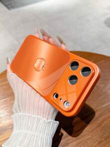 1个新款时尚橙色渐变苹果设计奢华大视野钢化玻璃镜头保护手机壳，兼容 17/17Pro/17ProMax/17Air/16/16Pro/16ProMax/16Plus/15/15Plus/15Pro/15ProMax/14/14Plus/14Pro/14ProMax/13/13Pro/13ProMax/12/12Pro/12ProMax/11/11ProMax，磨砂防摔，金属漆全覆盖高端保护壳 - 彩色 - 查看 7