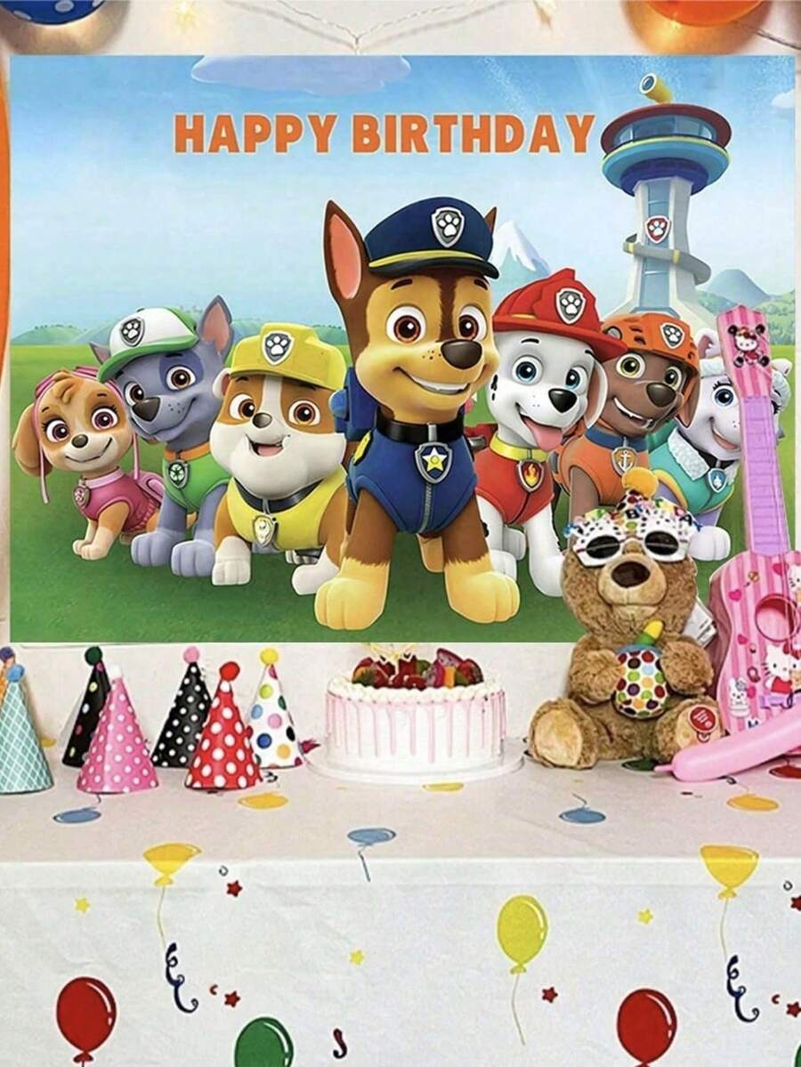 Fondo de 95*75 cm de  para fiesta de cumpleaños, decoración de fiesta de cumpleaños, recuerdos de fiesta - Multicolor - Ver 1