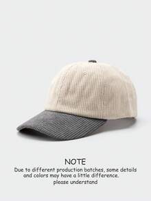 1 chiếc mũ lưỡi trai bóng chày trang trí, màu trơn, phong cách Bohemian, chất liệu polyester, chống tia UV, đa năng, thời trang, đơn giản, phù hợp cho việc đi làm, chất liệu nhung kẻ, vành cong, unisex. - B - Xem 22