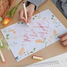 Conjunto de 12 canetas pincel de cerdas macias, estilo chinês vintage, coloridas, ideais para anotações, pintura, diário e como presente de volta às aulas para estudantes. - 12 palitos - Ver 7