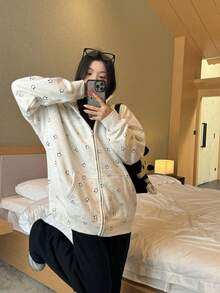Women Sweatshirts - Flower Gray - View 8