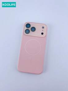 1个液态硅胶镜头保护大视窗手机壳，带纤薄磁环，纯色简约TPU软壳，内置镜头膜和凸起镜头保护，防震，兼容 17/17 Pro/17 Pro Max - 粉色 - 查看 5