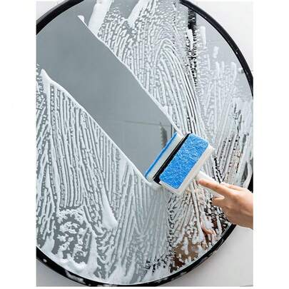 1pc Creative Double-Sided Glass Mirror Scraper For Home, Bathroom Cleaning On Ceramic Tile And Wall Surface,Kitchen,Bathroom,Home,Household Supplies